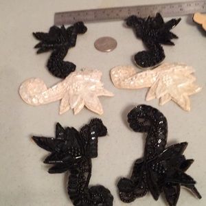 Sequin appliqué black and white